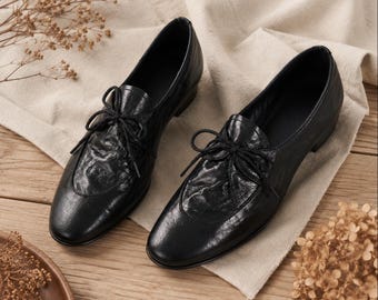 EYTYS Black Phoenix Leather Loafers - Etsy UK