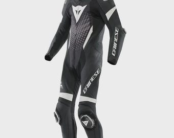 Dainese Laguna Seca 6 Perf Lederkombi 1-Teiler CE Gepanzerter Rennanzug aus Rindsleder
