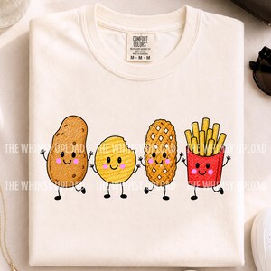 Potato Doodle Characters PNG, Kawaii Potato Chip Fries Cartoon Clipart, Hand Drawn Potato Characters Sublimation, Doodle Shirt Design PNG