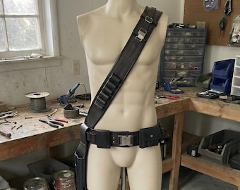 Inspiré de Starwars Mandalorian Belt Costume Cosplay Ceinture en cuir avec étui.