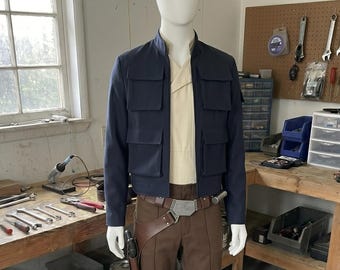Disfraz de contrabandista de Han Solo inspirado en Star Wars y atuendo de Halloween.