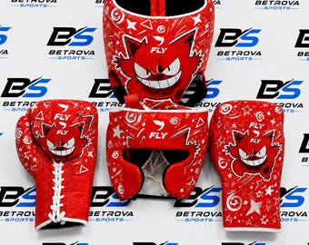 FLY Rode Boksset, Bokshandschoenen & Hoofdbescherming, MMA Beschermende Uitrusting, Kickbokstrainingsmateriaal, Vechtsportuitrusting