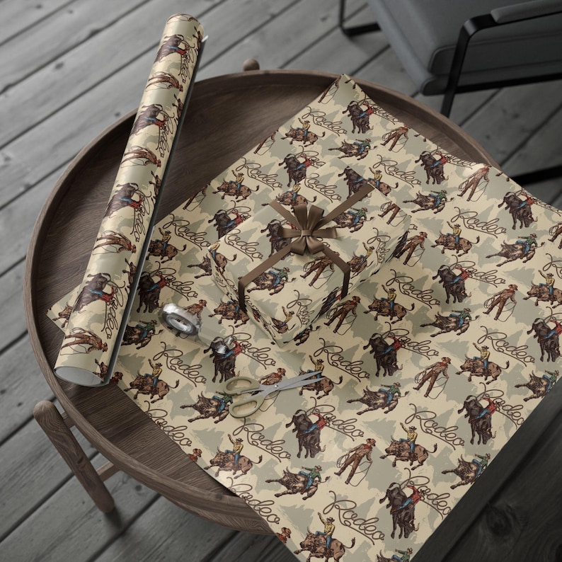 Vintage Rodeo Wrapping Paper | Rodeo Gift Wrap Roll - Etsy