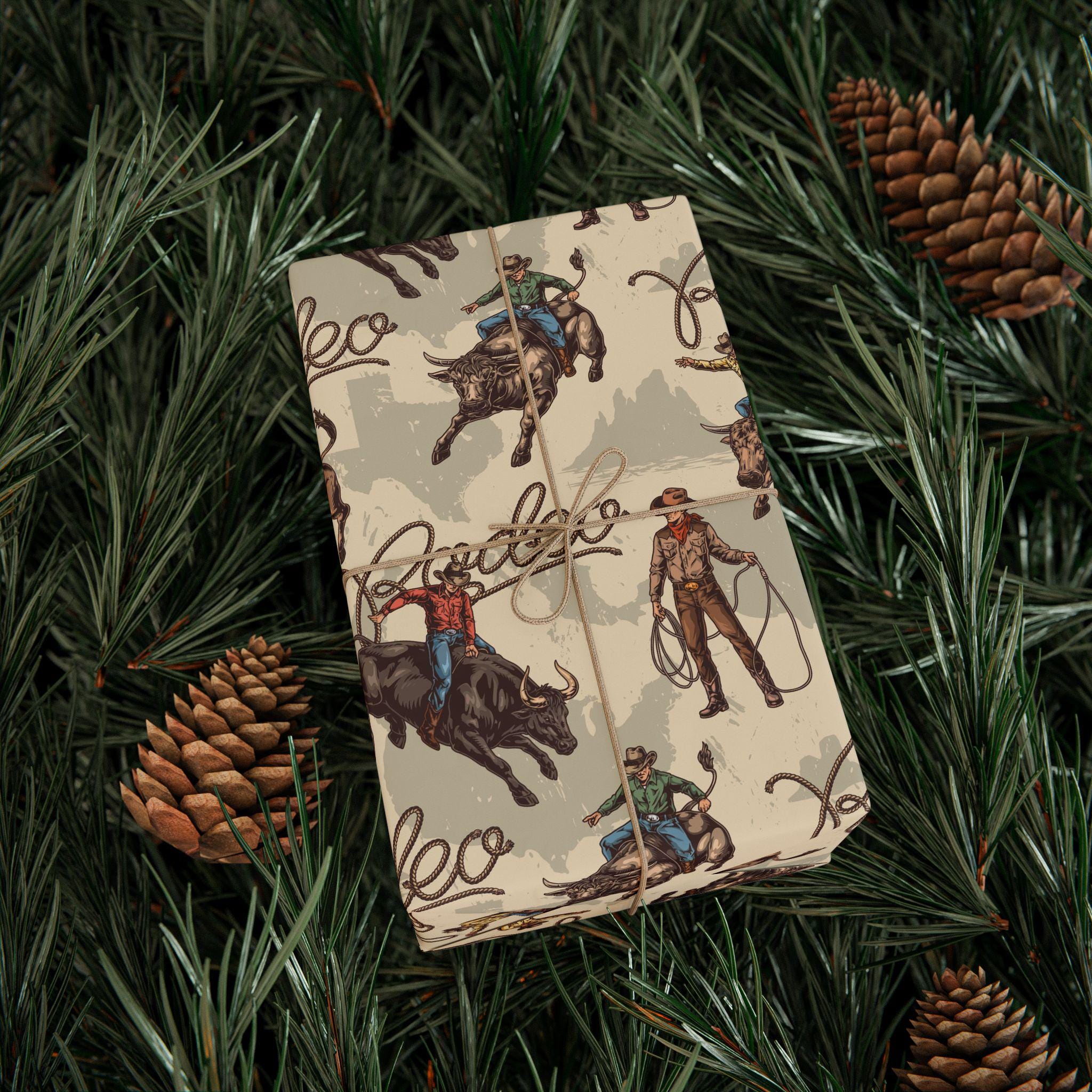 Vintage Rodeo Wrapping Paper | Rodeo Gift Wrap Roll - Etsy