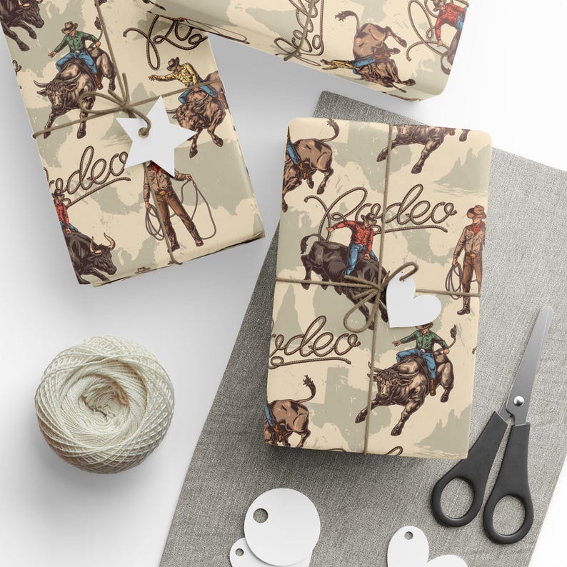 Vintage Rodeo Wrapping Paper | Rodeo Gift Wrap Roll - Etsy