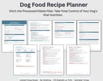 Guía para planificar recetas de comida para perros
