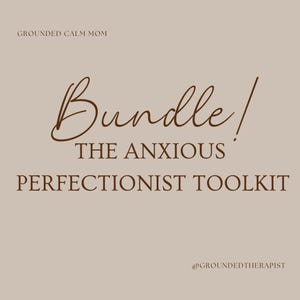 Anxious Perfectionist Toolkit | Anxiety Therapy Worksheets | Overthinking, Inner Critic, Rest Without Guilt