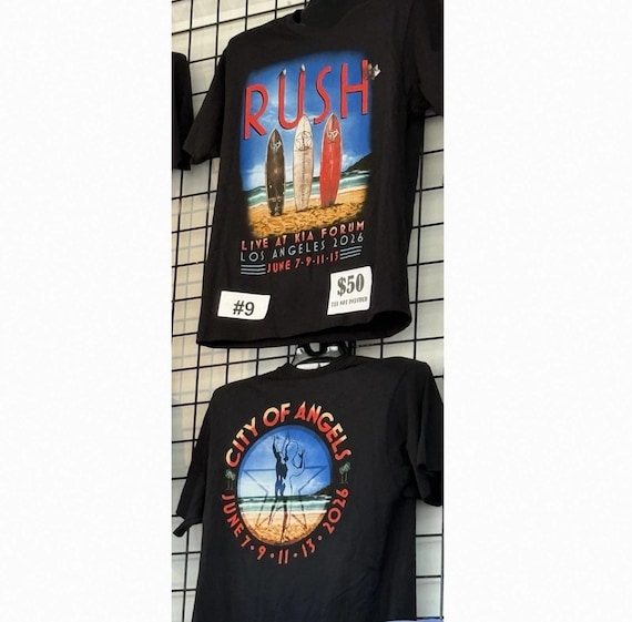 RUSH Fifty Something Tour 2026 Los Angeles Forum June 7 T-shirt