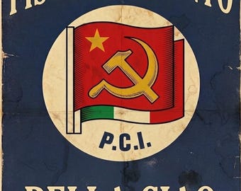 Beautiful vintage poster, symbol of the Italian resistance