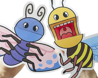 Printable Bug Finger Puppets | Insect Craft Printable for Kids