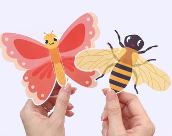 Clothespin Insect Craft Printable for Kids | Spring Bug Activity