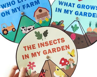 Garden Farm Crafts Printable for Kids｜ Veggies, Animal, Insects