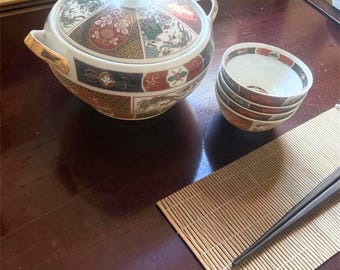 Juego de olla para sopa y cuencos para servir (harira marroquí)