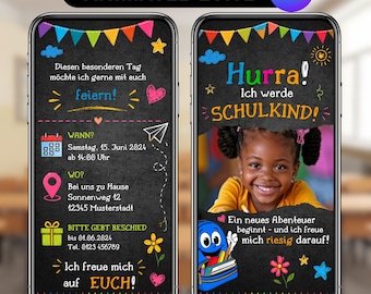 Digital school enrollment invitation card, School enrollment invitation, Design a digital school enrollment invitation, Back-to-school eCard