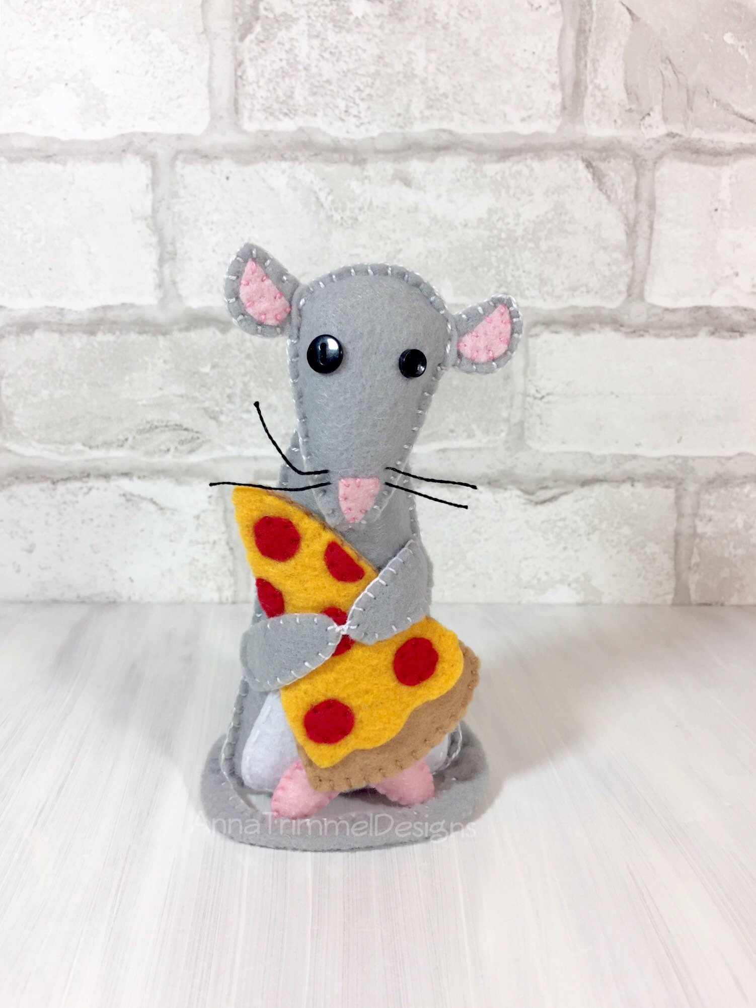 slim Weigeren Baars Pizza rat plush NY pizza felt rat decor New Yorker gift - Etsy België