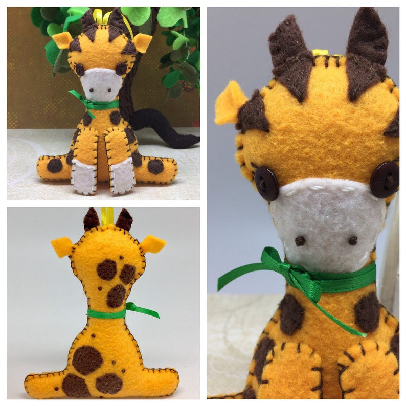 felt giraffe nursery decor jungle animal africa wildlife decor safari ornament Giraffe ornament stuffed giraffe wildlife safari gift