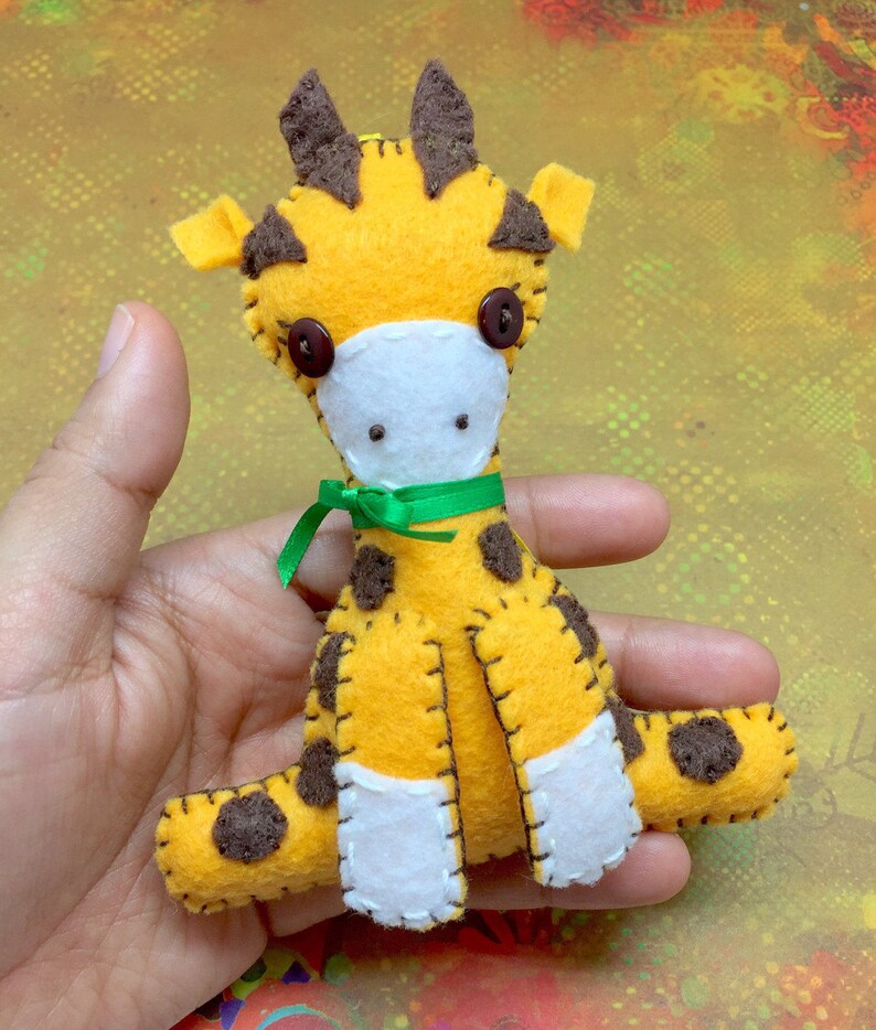 felt giraffe nursery decor jungle animal africa wildlife decor safari ornament Giraffe ornament stuffed giraffe wildlife safari gift