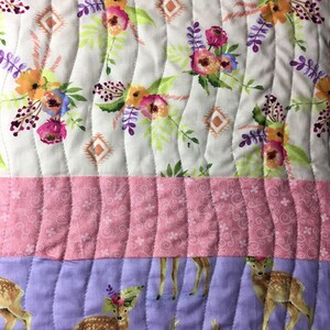 Sweet woodland baby quilt