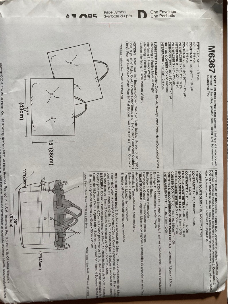 Mccalls Pattern 6367