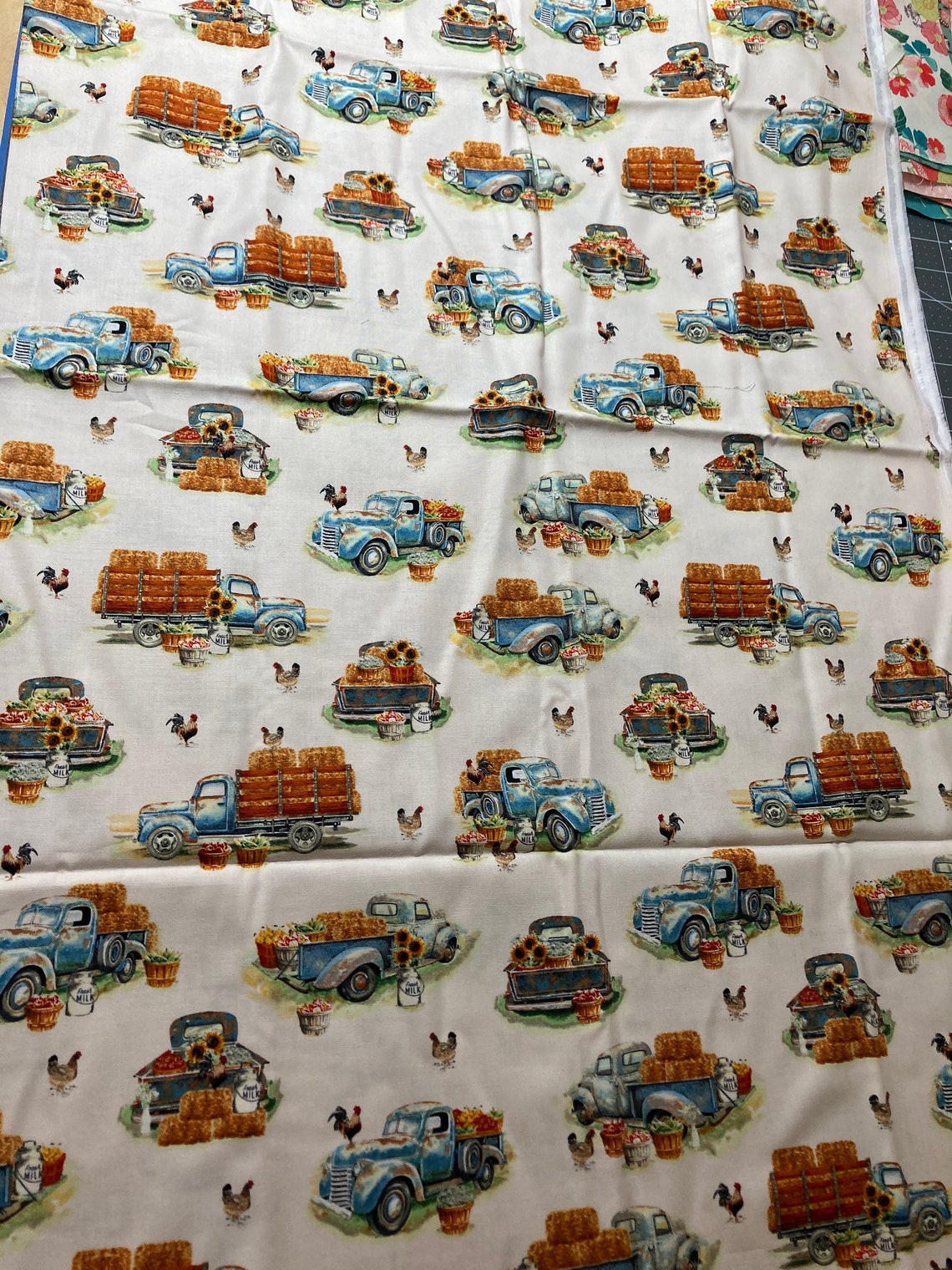 Vintage Truck Fabric | Etsy