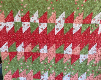 Green and Coral Quilt
