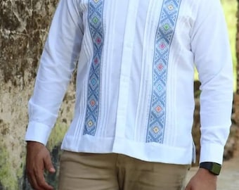 Guayabera Rivera Blanca M/L 100% Lino/Linen