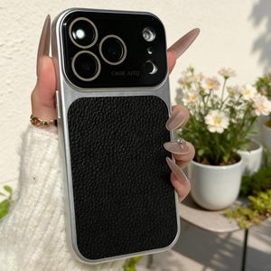 Funda de cuero color caramelo para iPhone 17 16 15 14 13 Pro Max, funda protectora de lujo a prueba de golpes con revestimiento delgado.