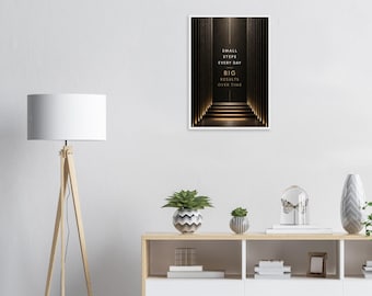Small steps everyday motivational wall art poster