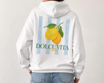 Dolce Vita Zip-up Hoodie, Italien Hoodie, Italien Pullover