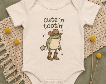Bio Baumwolle Baby Body, Lustiger Frosch Baby Bodysuit