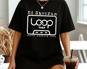 Ed Sheeran Tour PNG, Loop Tour 2026 North America Concert Shirt, Retro Cassette Music Fan Graphic, Cricut POD DTF Instant Download