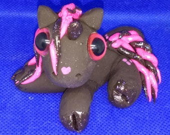 Unicorn OOAK Cutie Critter Handmade Clay Sculpture