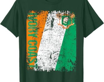 IVORY COAST Flag Vintage Distressed Ivory Coast T-Shirt