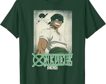 One Piece Anime Vintage Illustration Roronoa Zoro T-Shirt