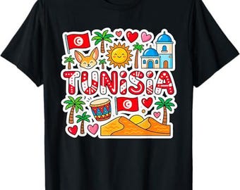 Tunisia Tunisian Pride Tunisian Flag Map Tunisian Pride T-Shirt