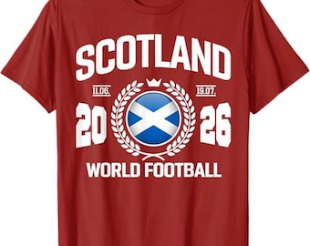 Scotland Football Supporter 2026 Badge Design T-Shirt