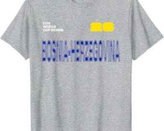 FIFA World Cup 2026 Bosnia Herzegovina Outline Graphic T-Shirt