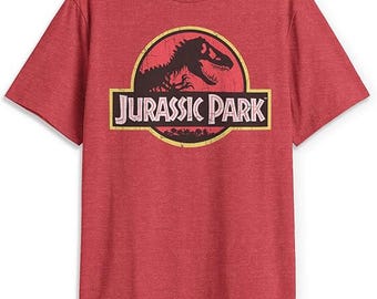 Jurassic Park Men’s Big Classic Movie Logo T-Shirt