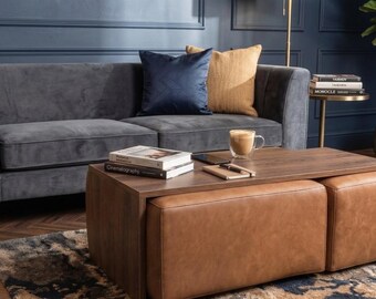 Custom Over Ottoman Table Top | Premium Ottoman Coffee Table Tray & Sofa Side Table