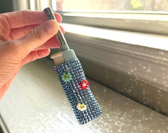 Floral Hand Bedazzled Lighter