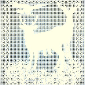 Reindeer Totem Filet Crochet Patter PDF