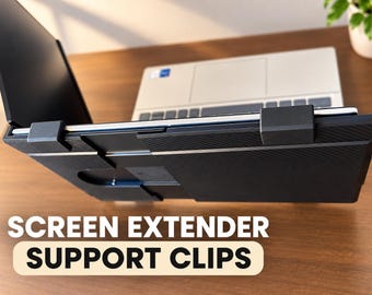 Laptop Screen Extender Support Clips | Portable Monitor Stabilizer | Laptop Monitor Holder Clips | 3D Printed