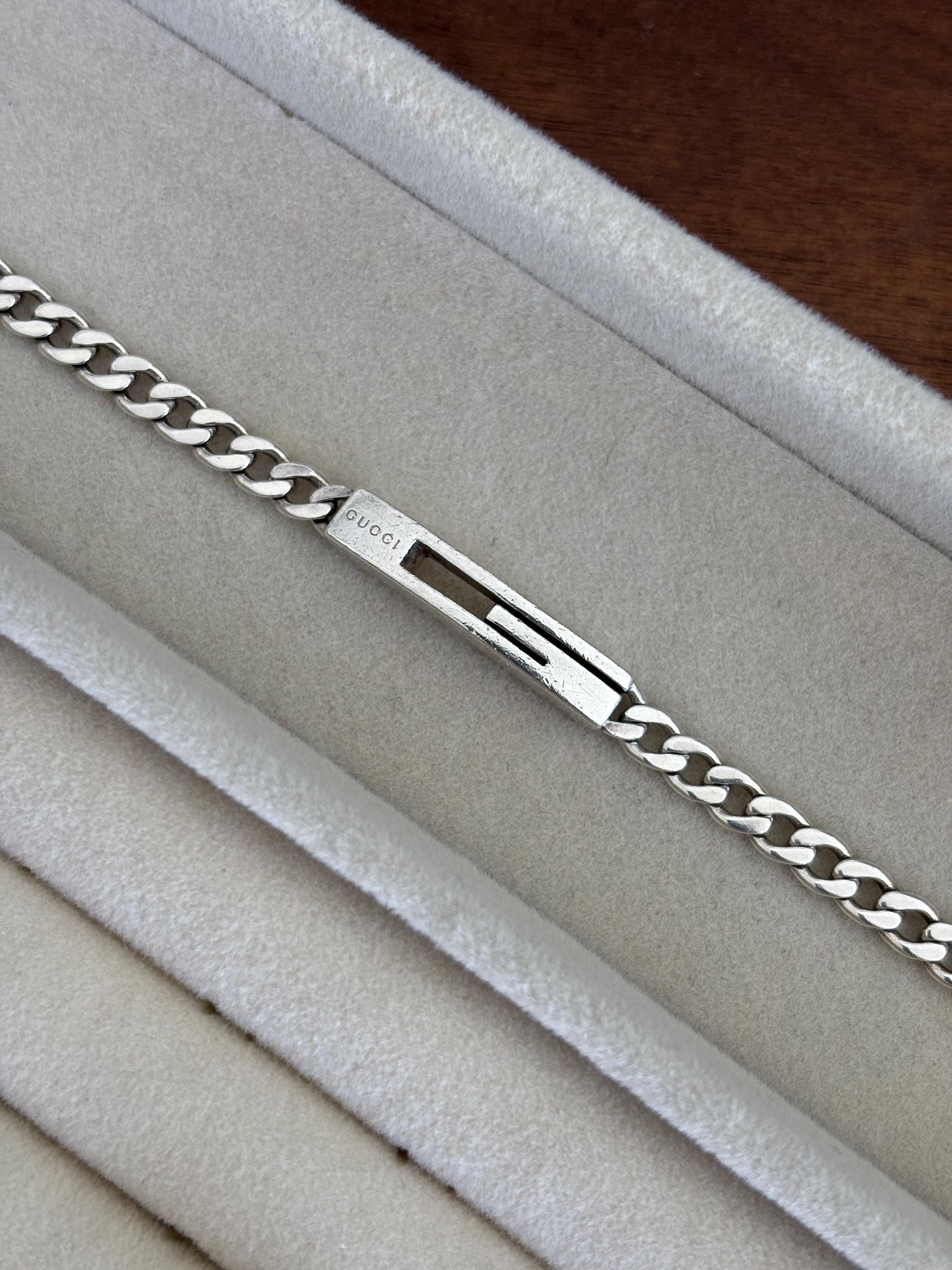 Gucci Link Vintage Sterling Silver Bracelet - Etsy