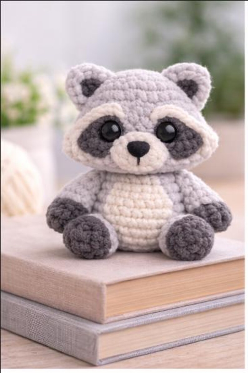 Sploot Pattern Crochet Raccoon Pattern, Sploot Series, Low Sew Amigurumi Toy - Etsy