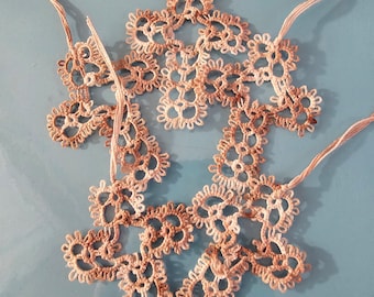 Handmade Tatted Lace Cross Bookmark