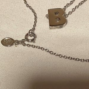 Vintage Avon Silver Tone Initial B Necklace
