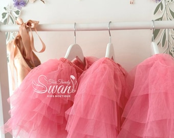 Fluffy Pink Tulle Mini Skirt | Princess Birthday & Photoshoot Tutu