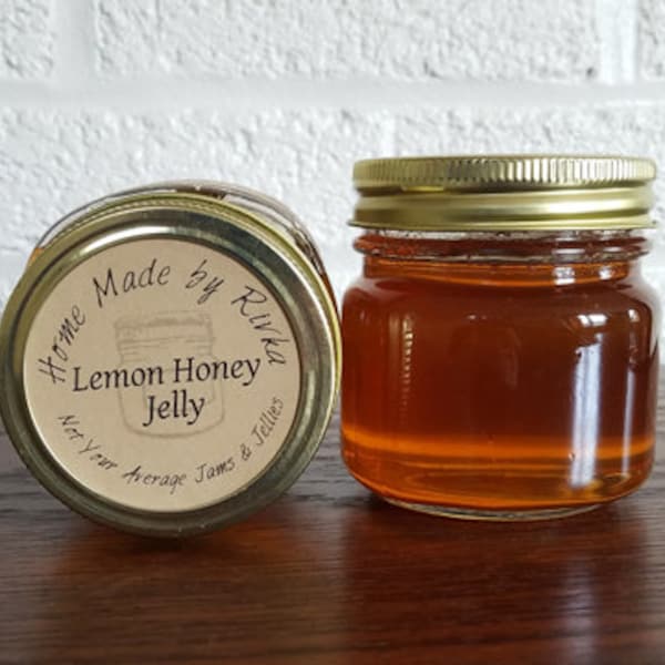 Lemon Honey Jelly in 8 oz -Sweet, Citrus, and Floral