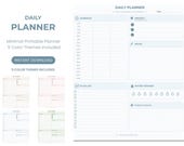 Daily Planner Printable | Minimal Planner Template | Productivity Planner PDF | A4 Letter Size | Digital Download