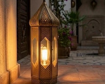 Handcrafted Bronze and Copper Table Lamp – Traditional Artisan Metalwork
